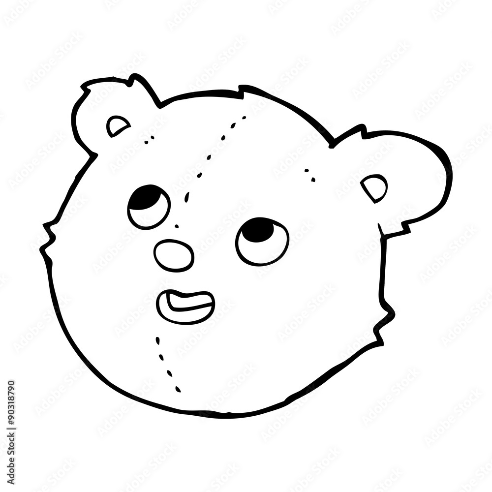 cartoon teddy bear head