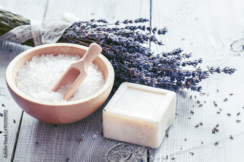 Quadro su tela Products for bath, SPA, wellness and hygiene.