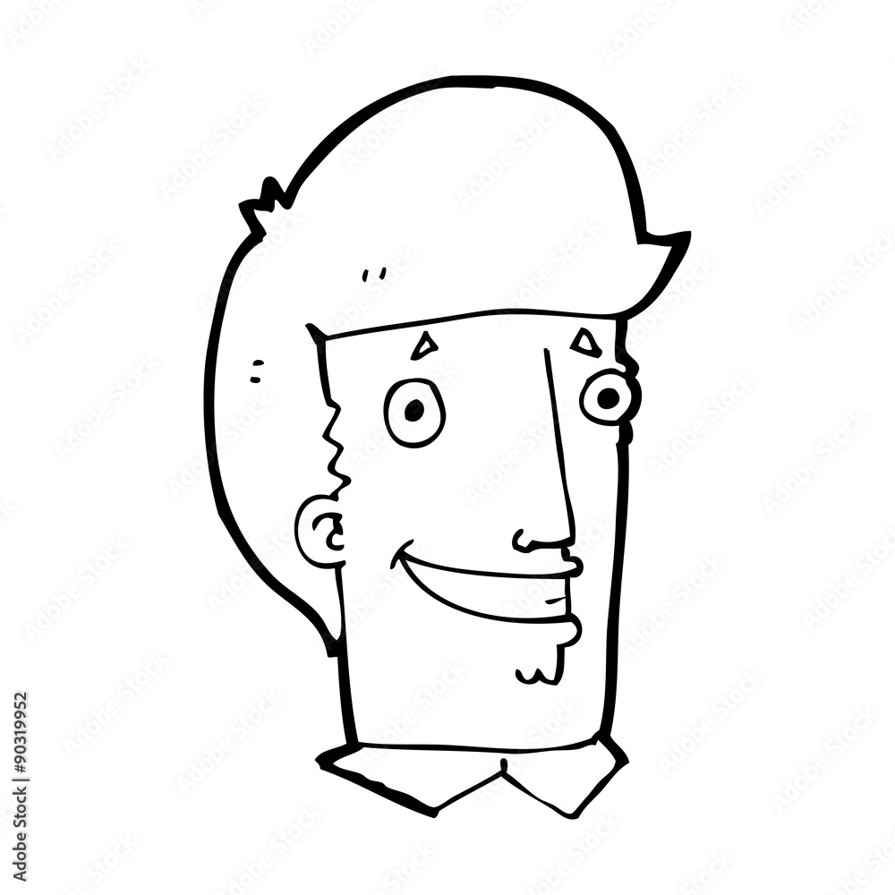 Obraz premium cartoon happy man