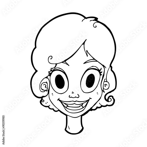 cartoonhappy woman photo