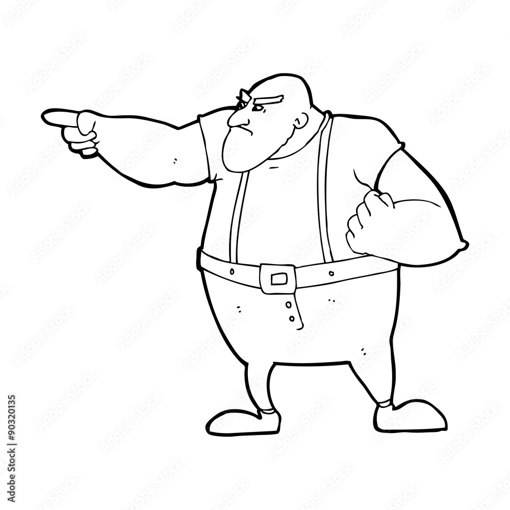 cartoon angry tough guy pointing cartoon angry tough guy pointing