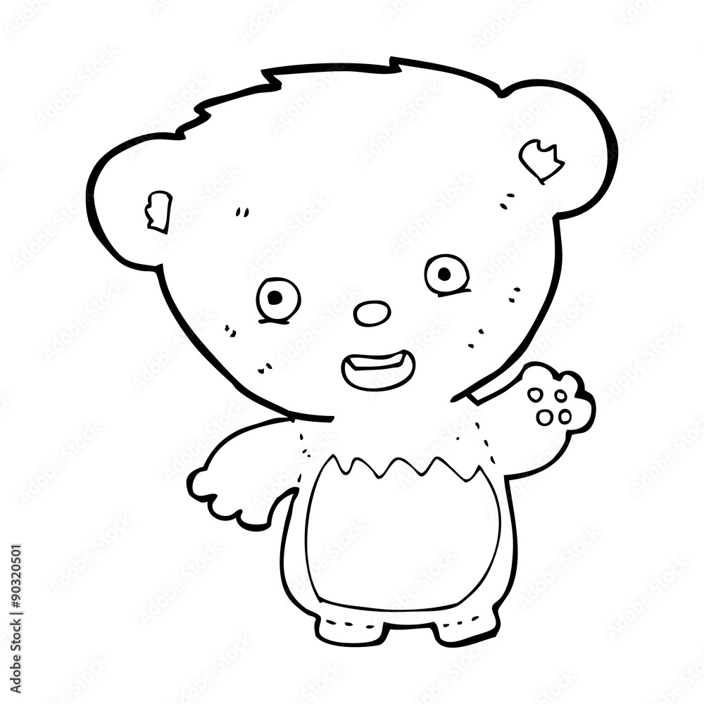 cartoon teddy bear waving cartoon teddy bear waving
