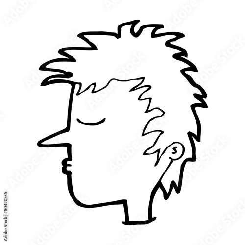 cartoon male face