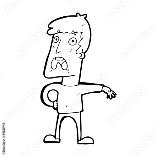 cartoon complaining man