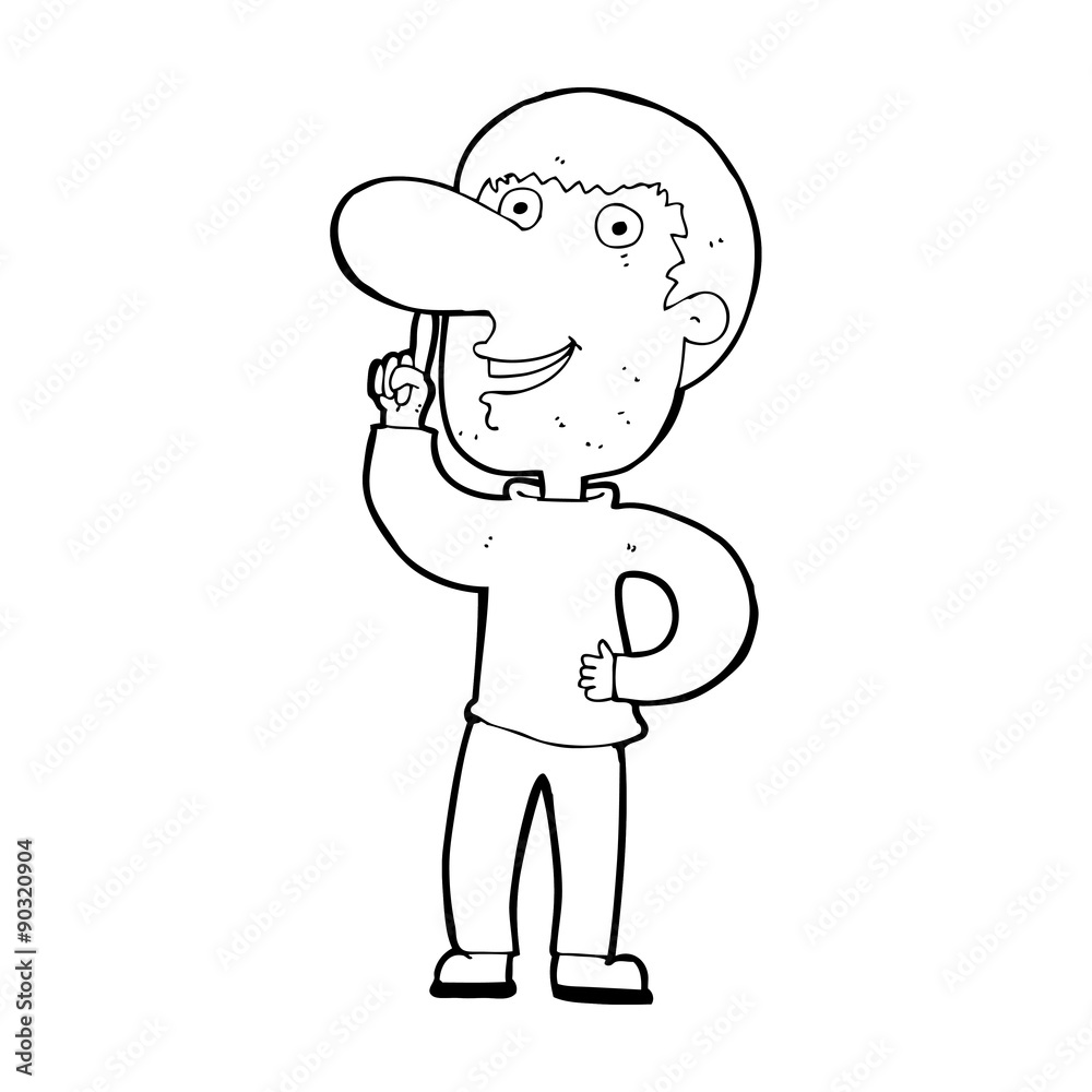 cartoon man with idea cartoon man with idea