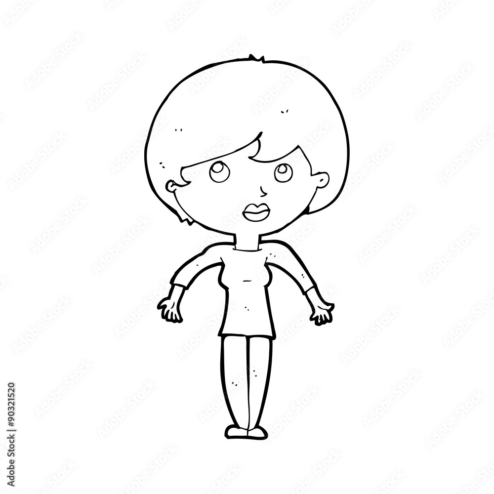 cartoon woman shrugging shoulders cartoon woman shrugging shoulders