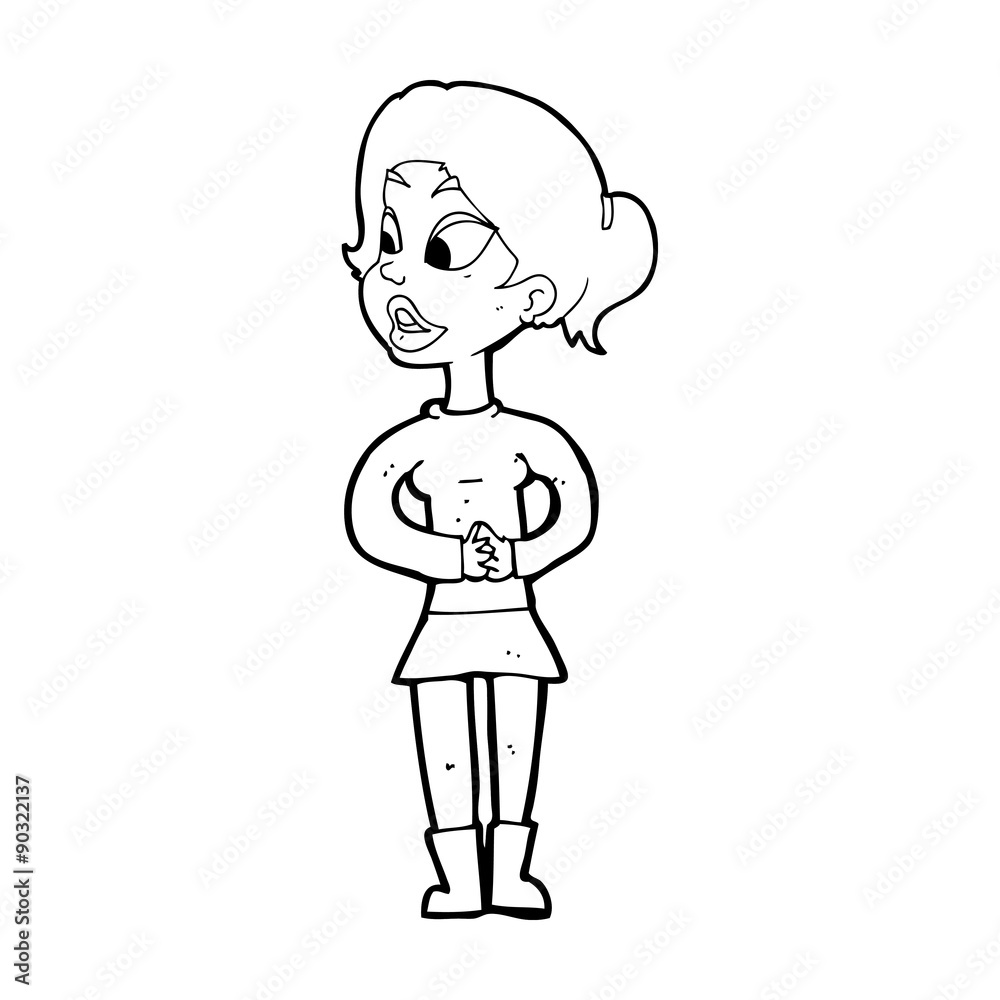 cartoon girl talking