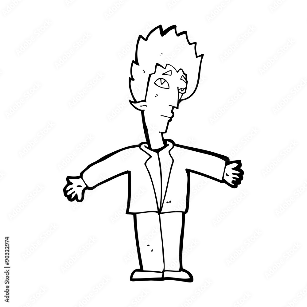 cartoon vampire man cartoon vampire man