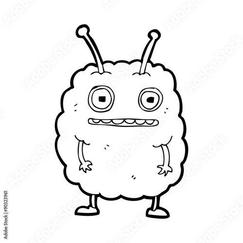 cartoon funny alien monster