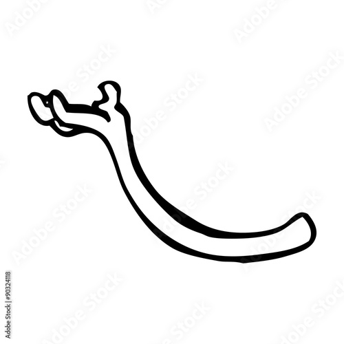 cartoon arm holding up