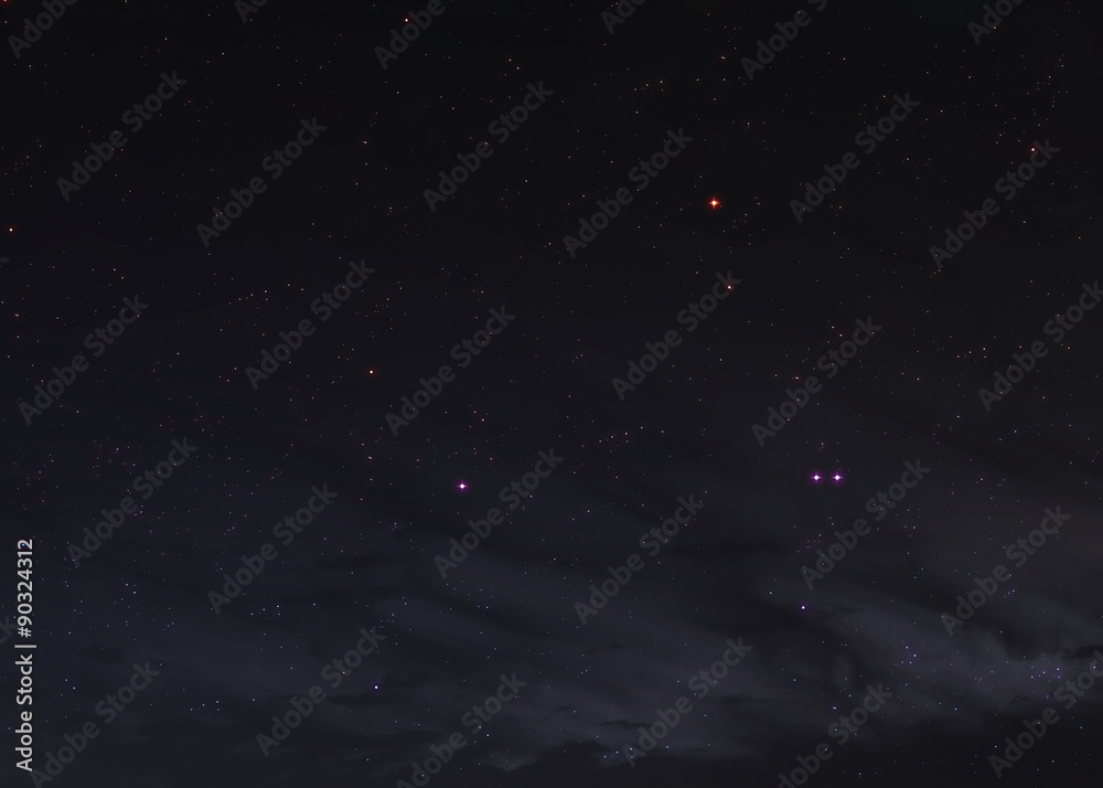 Naklejka premium Star field in deep space many light years far from the Earth