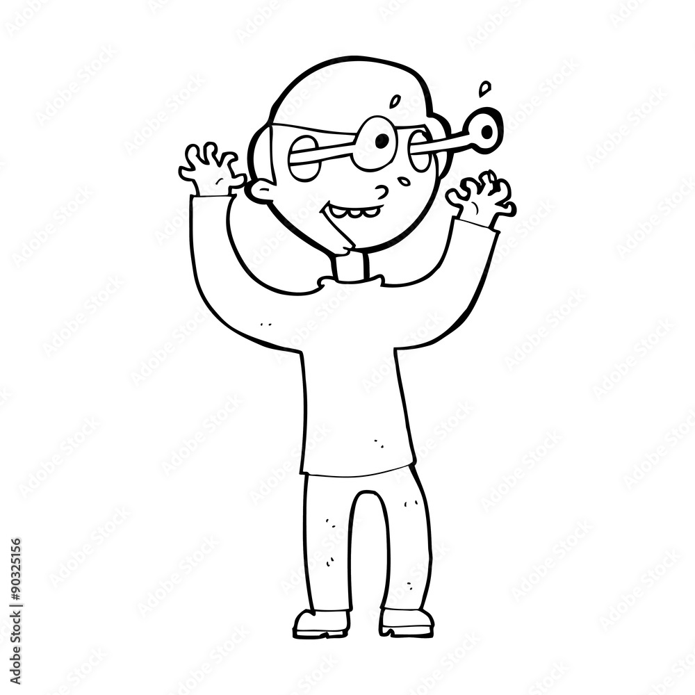 cartoon man with popping out eyes cartoon man with popping out eyes