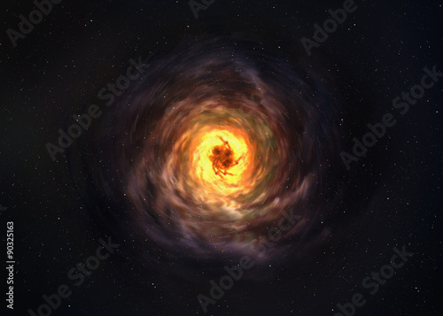 Fototapeta Naklejka Na Ścianę i Meble -  Incredibly beautiful spiral galaxy somewhere in deep space