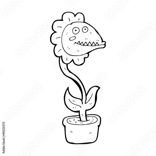 cartoon monster plant