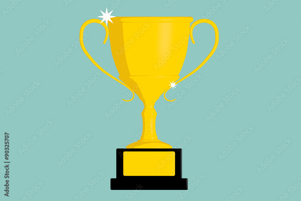 Flat Conceptual Illustration of Champions Trophy Flat Conceptual Illustration of Champions Trophy