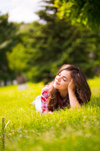 Woman enjoying.