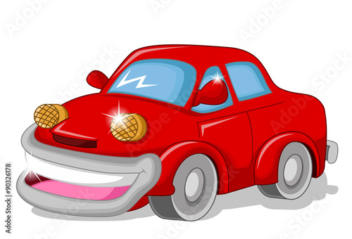 funny  red car for you design