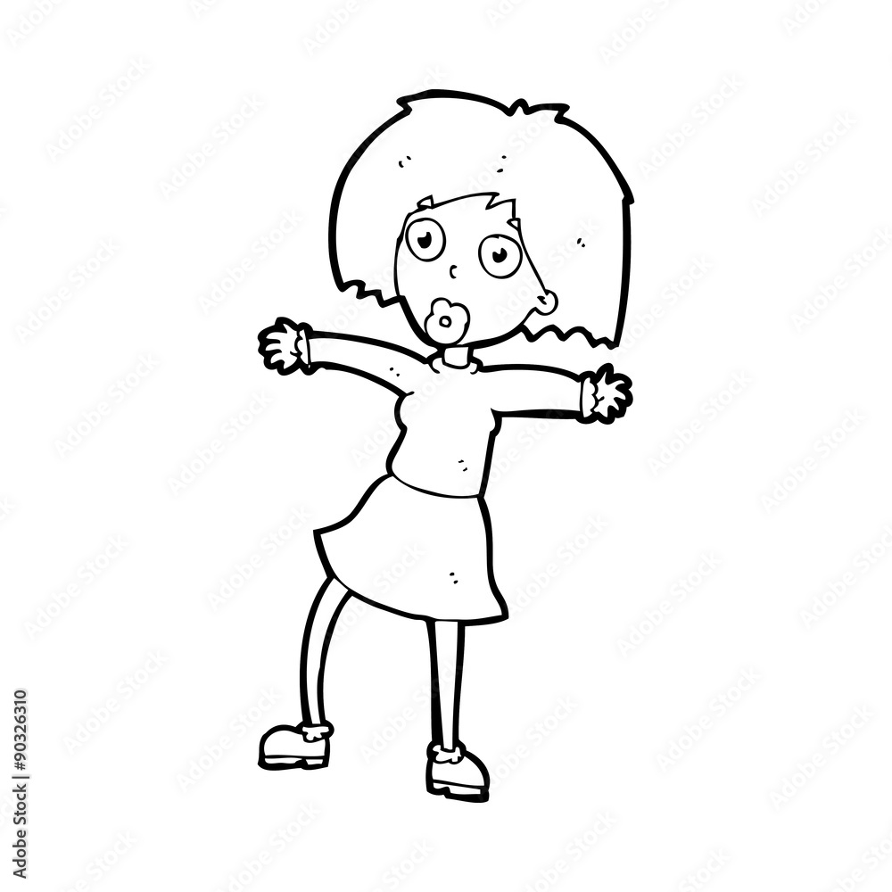 cartoon surprised woman cartoon surprised woman
