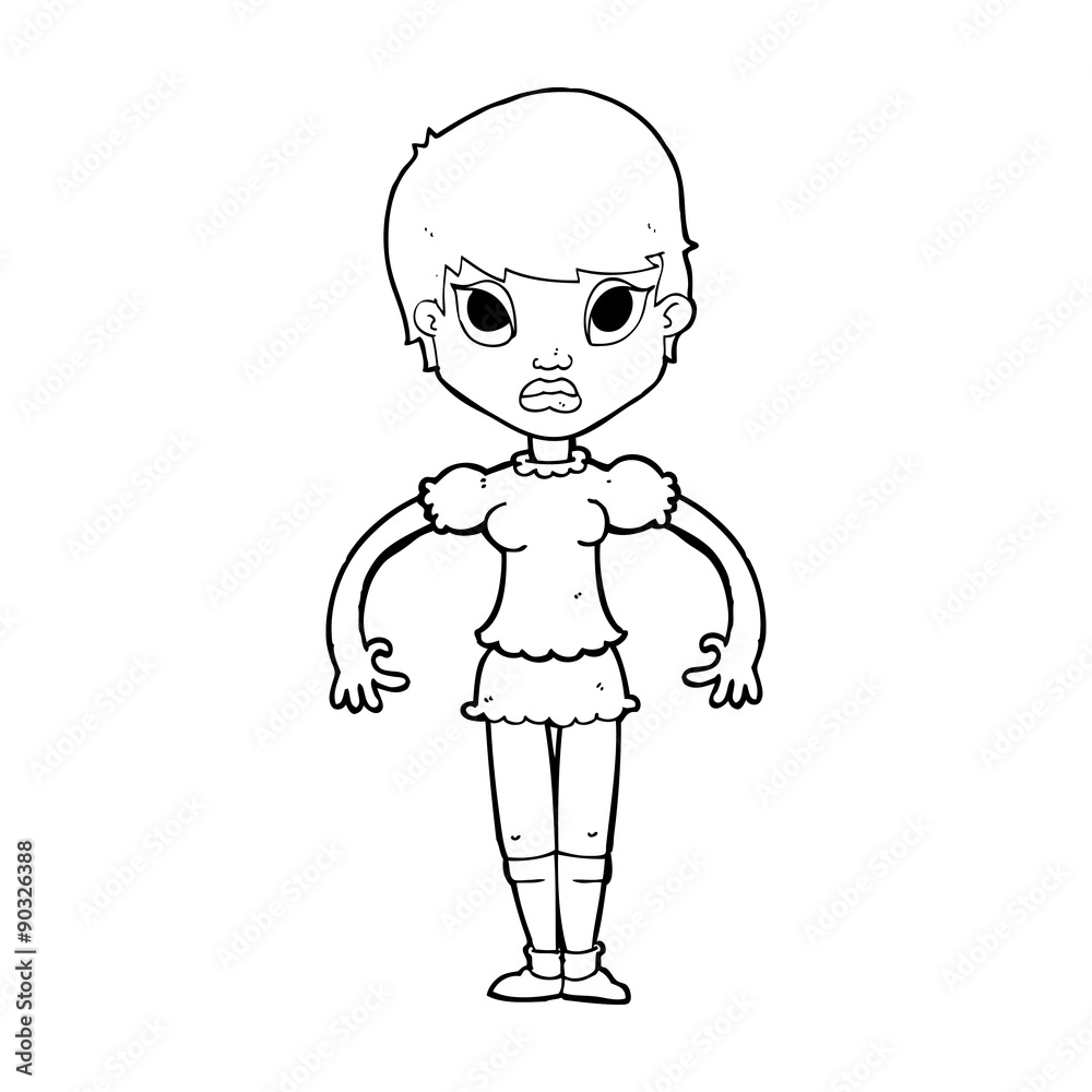 cartoon woman looking annoyed cartoon woman looking annoyed