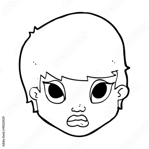 cartoon sulking woman