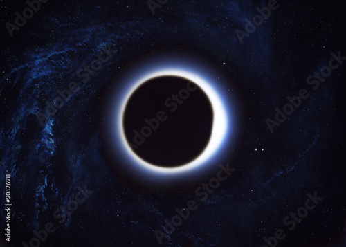 Fototapeta Naklejka Na Ścianę i Meble -  Black hole in space. Elements of this image furnished by NASA