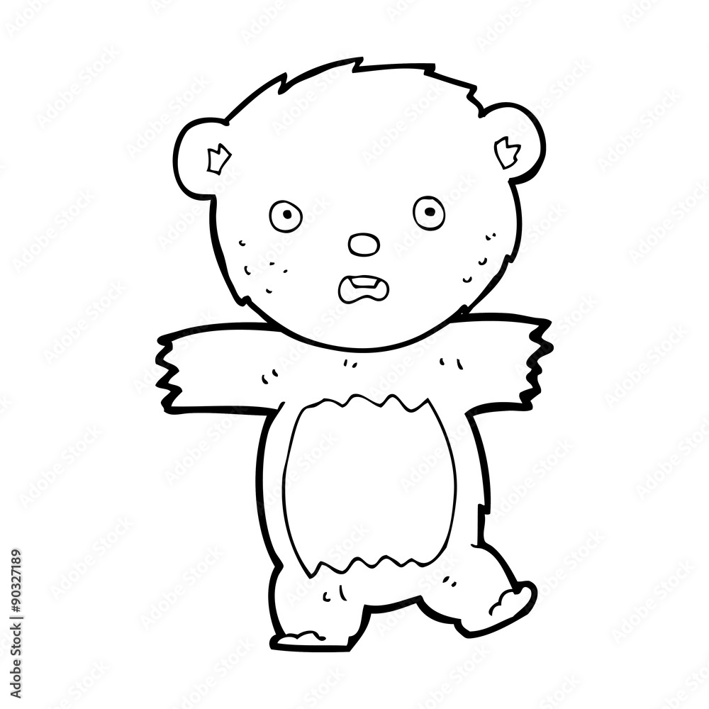 cartoon shocked teddy bear cartoon shocked teddy bear