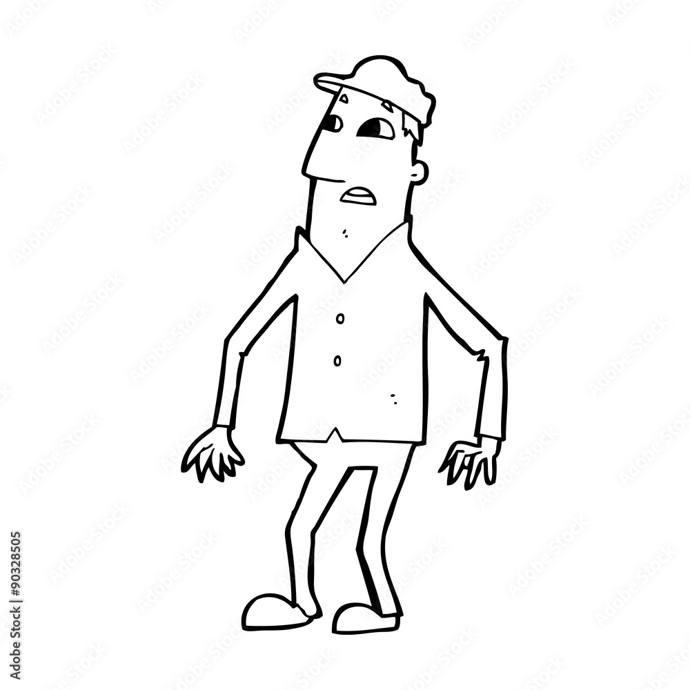 cartoon shocked man cartoon shocked man