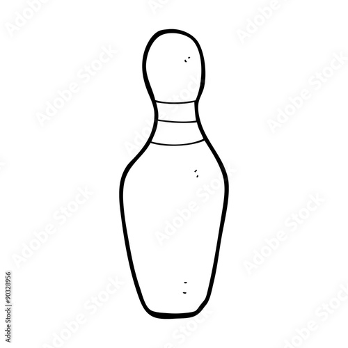 cartoon ten pin bowling skittle