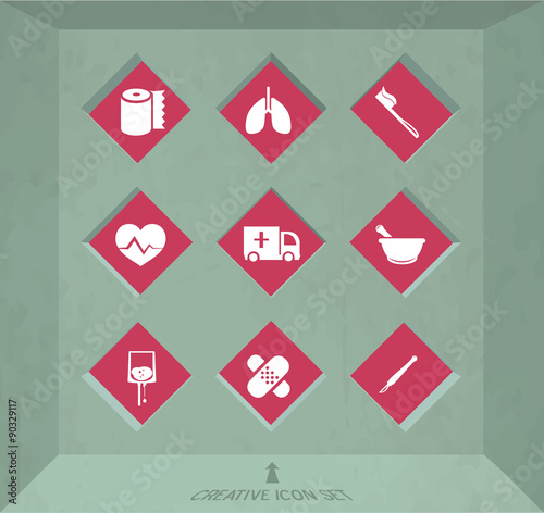 Abstract creative concept vector set of healthcare and medical