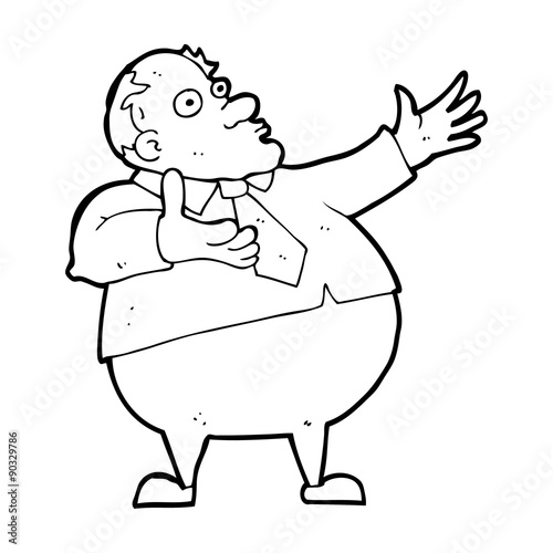 cartoon exasperated middle aged man