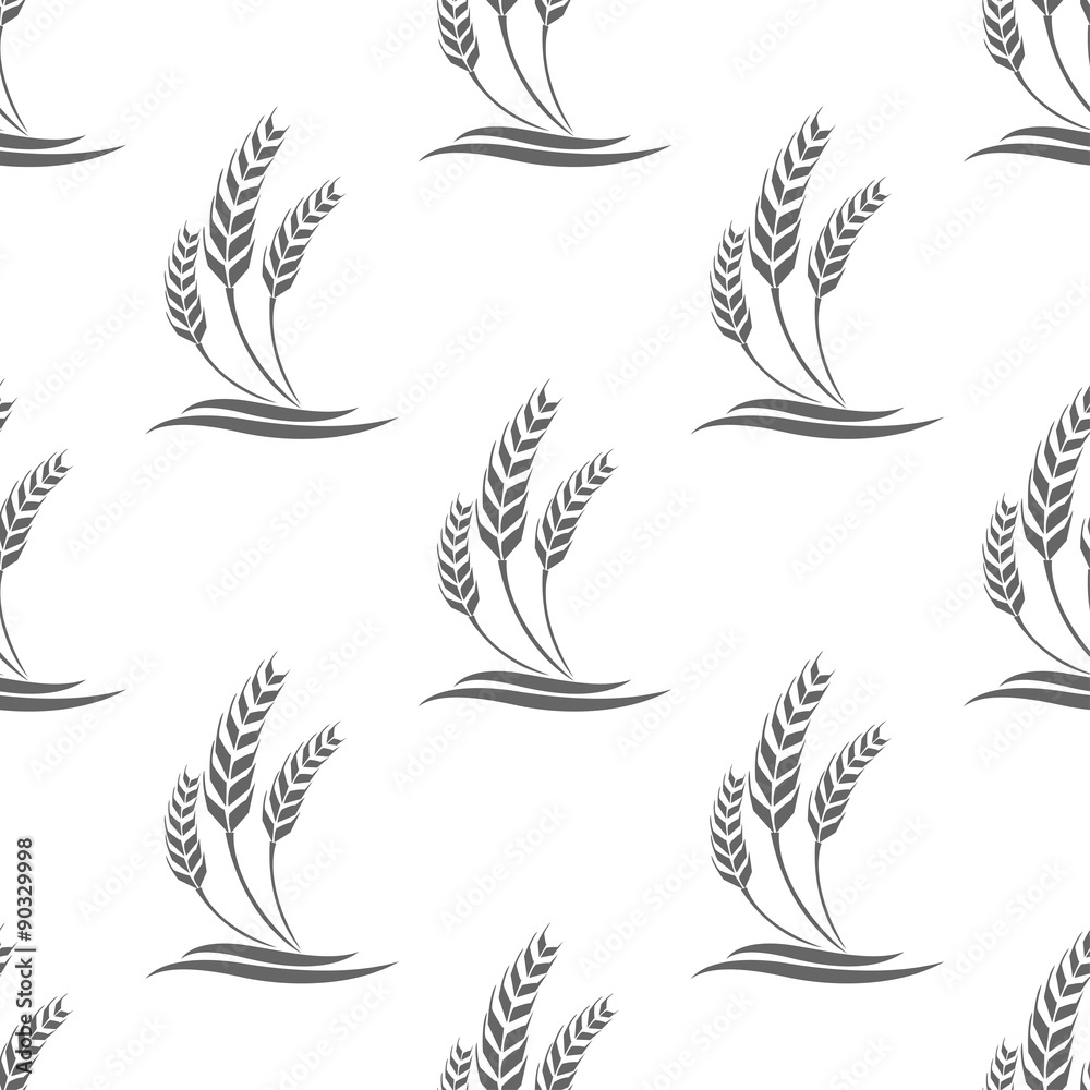 seamless pattern with wheat