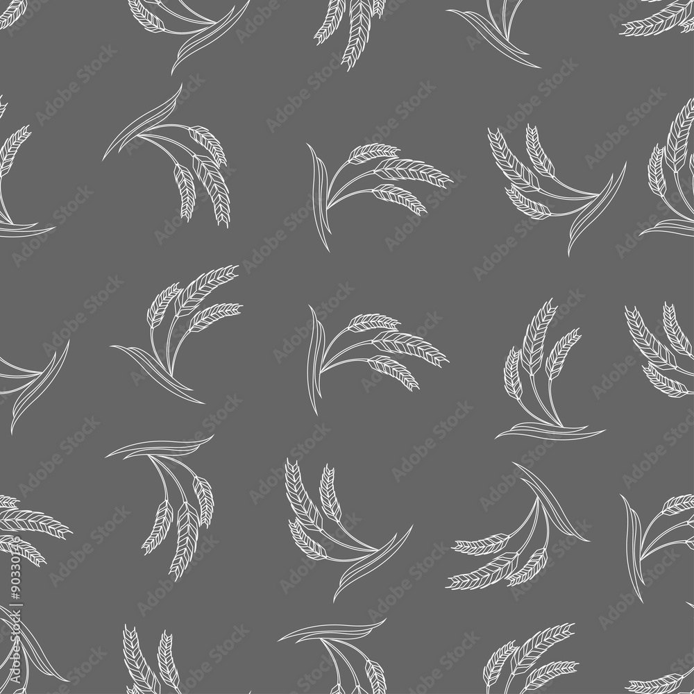 seamless pattern with wheat