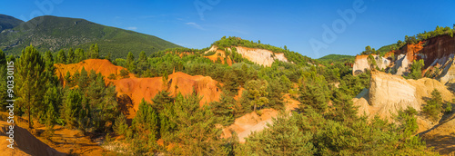 Tableau sur toile Panorama du Colorado Provençal à Rustrel