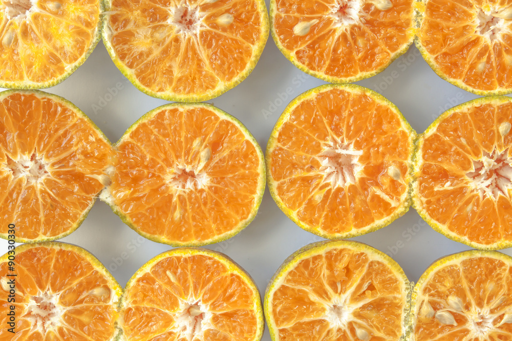 Halves of orange background pattern Halves of orange background pattern