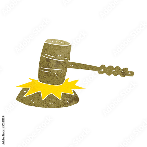 cartoon gavel banging