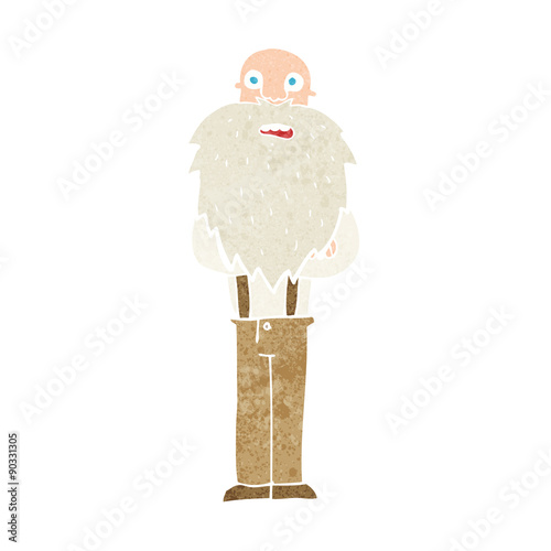 cartoon bearded old man