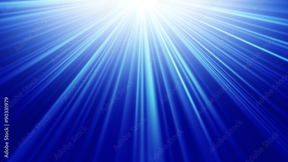 blue light rays abstract background - obrazy, fototapety, plakaty 