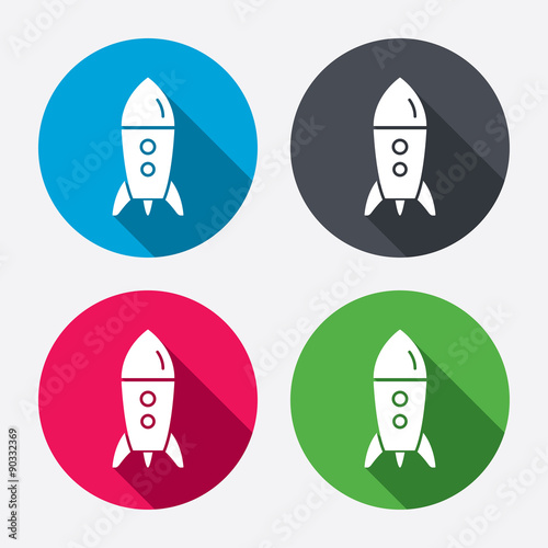 Start up icon. Startup business rocket sign.