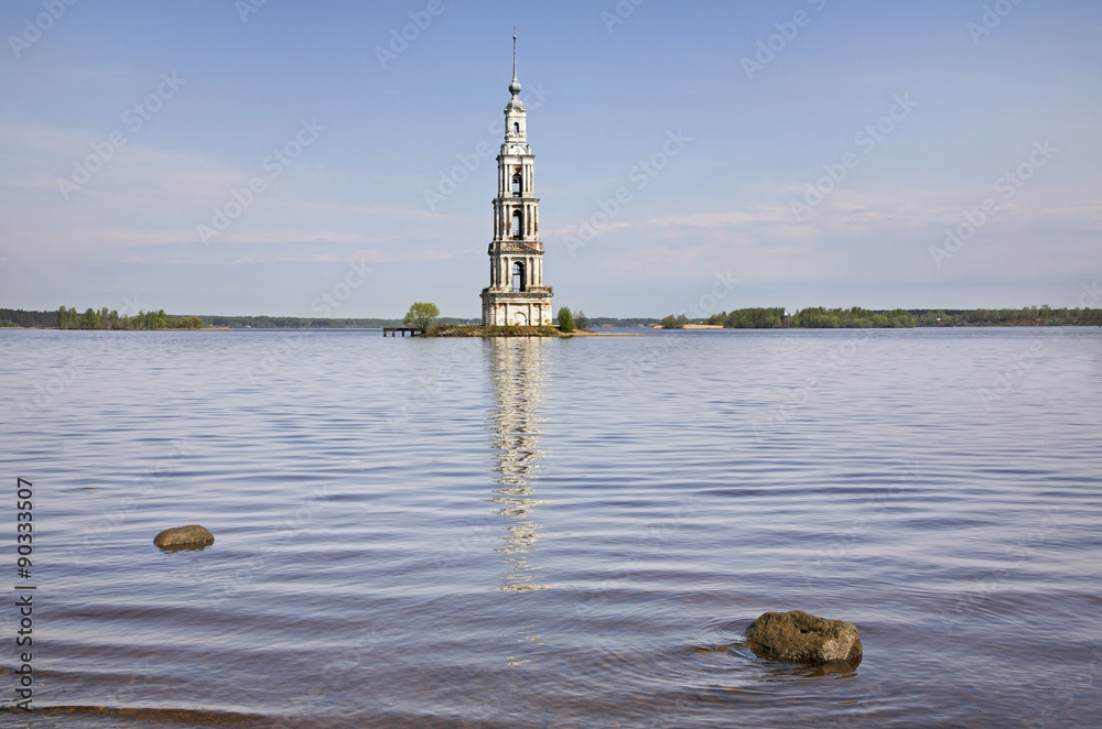 Flooded Belfry in Kalyazin Russia Flooded Belfry in Kalyazin Russia