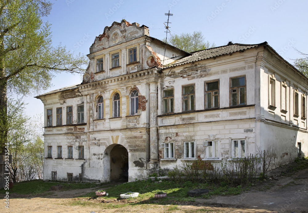 Former house of merchants Ryzhkov in Kalyazin Russia