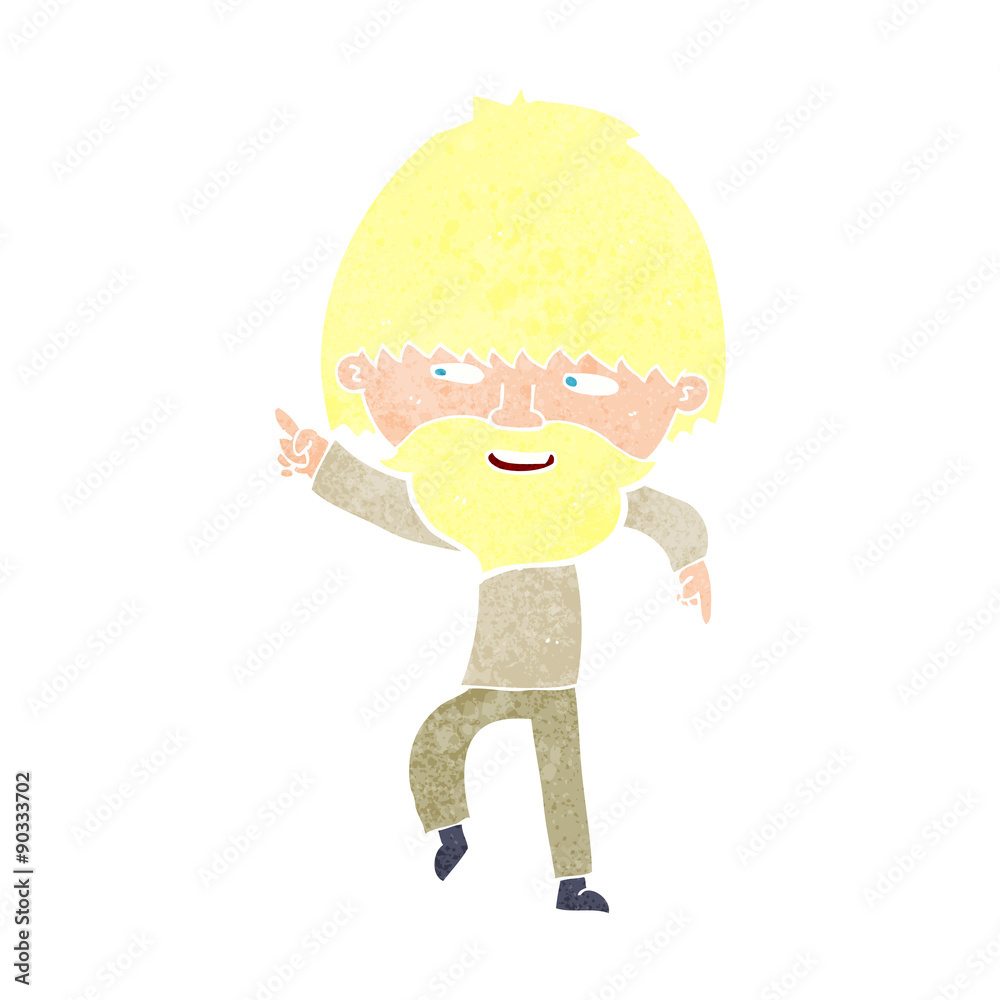 cartoon bearded man pointing and laughing cartoon bearded man pointing and laughing