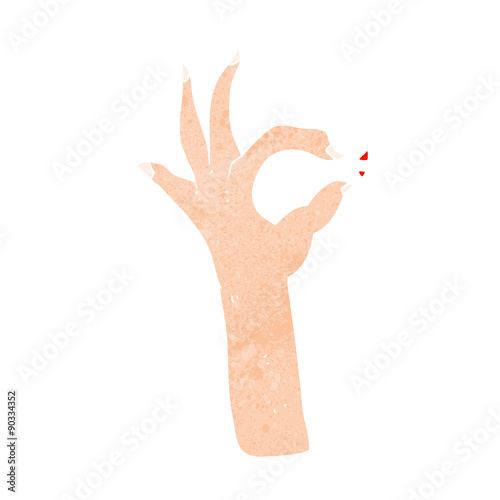 cartoon most excellent hand gesture