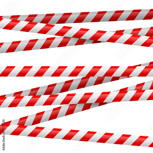 Red and white danger tape photo