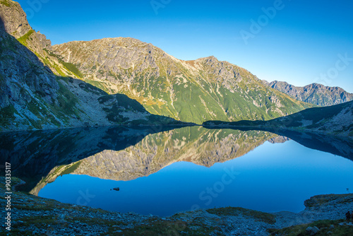 Fototapeta Naklejka Na Ścianę i Meble -  Black pond - pond in Tatra Mountains
