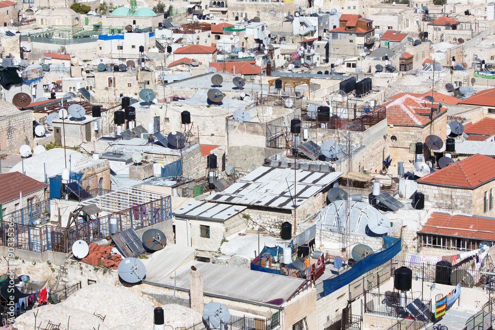 Jerusalem - The roofs of old town from the Redeemer church.