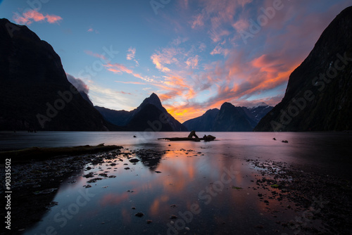 Landscape of Milford Sound in South island, New Zealand