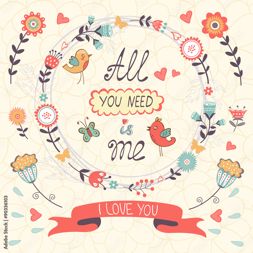 All You need is Me Love concept All You need is Me Love concept