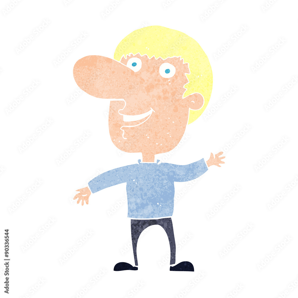 cartoon waving man cartoon waving man