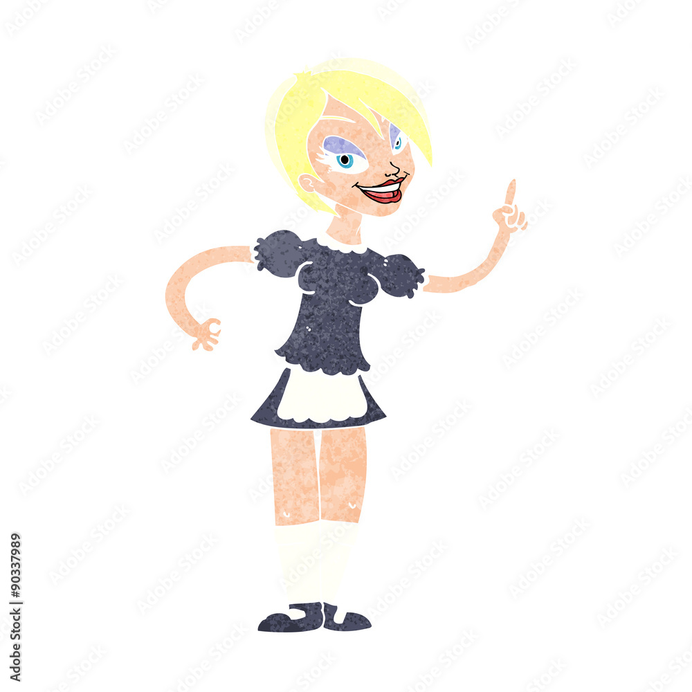 Fototapeta premium cartoon waitress taking order