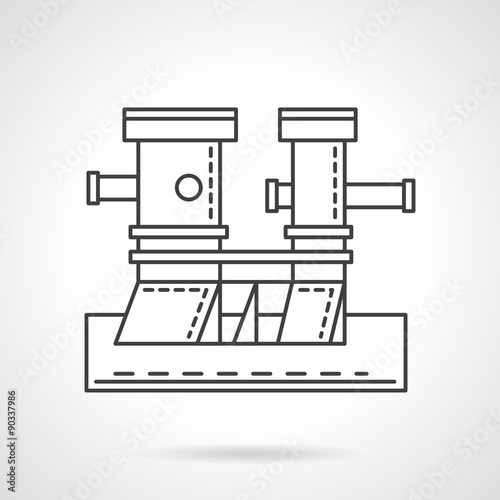 Pier elements line vector icon